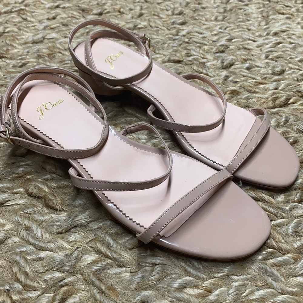 J.Crew Skinny Strap Patent Leather Sandals AV967